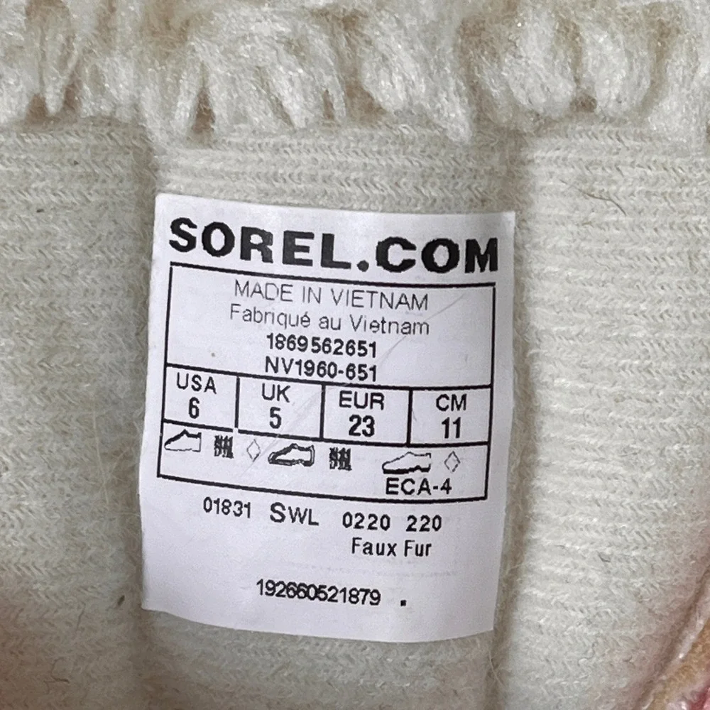 Sorel‎ Snow Commander Toddler Boots Pink Black Waterproof Faux Fur Size 6